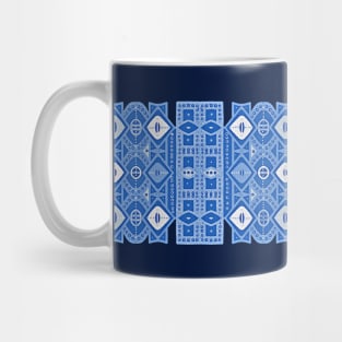 New african abstract textile patterns - Blues Mug